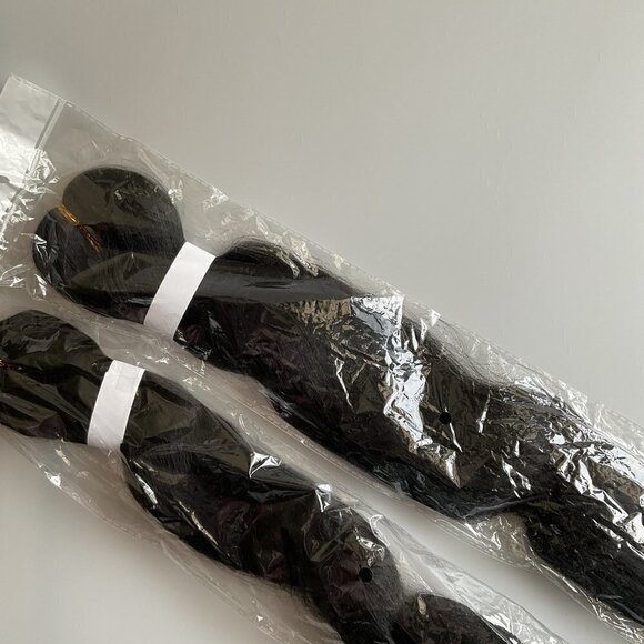 NEW HAIR EXTENSIONS PRE-STRETCHED BLACK GREEN TINSEL - Picture 5 of 6